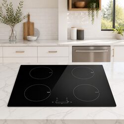 Electric Induction Cooktop 70cm 4 Zones Black Ceramic Glass Stove Hot Plate