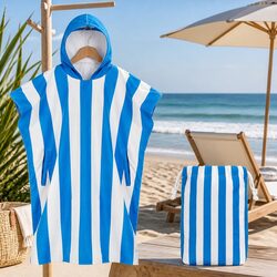 Adult Hooded Poncho Towel Quick Dry Beach Cover Changing Robe Small