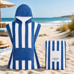 Kids Hooded Poncho Towel Quick Dry XS Beach Cover Change Robe Swimmers Cabana
