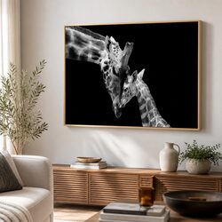 Abstract Animal Wall Art Canvas Modern Framed Home Decor 80x120cm Large Artwork