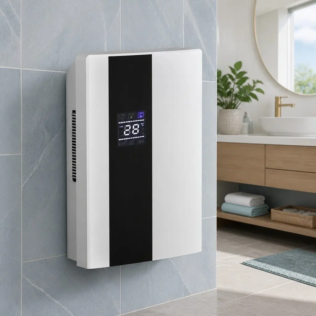 Dehumidifier 2L Water Tank Air Purifier White Quiet Operation Smart Control