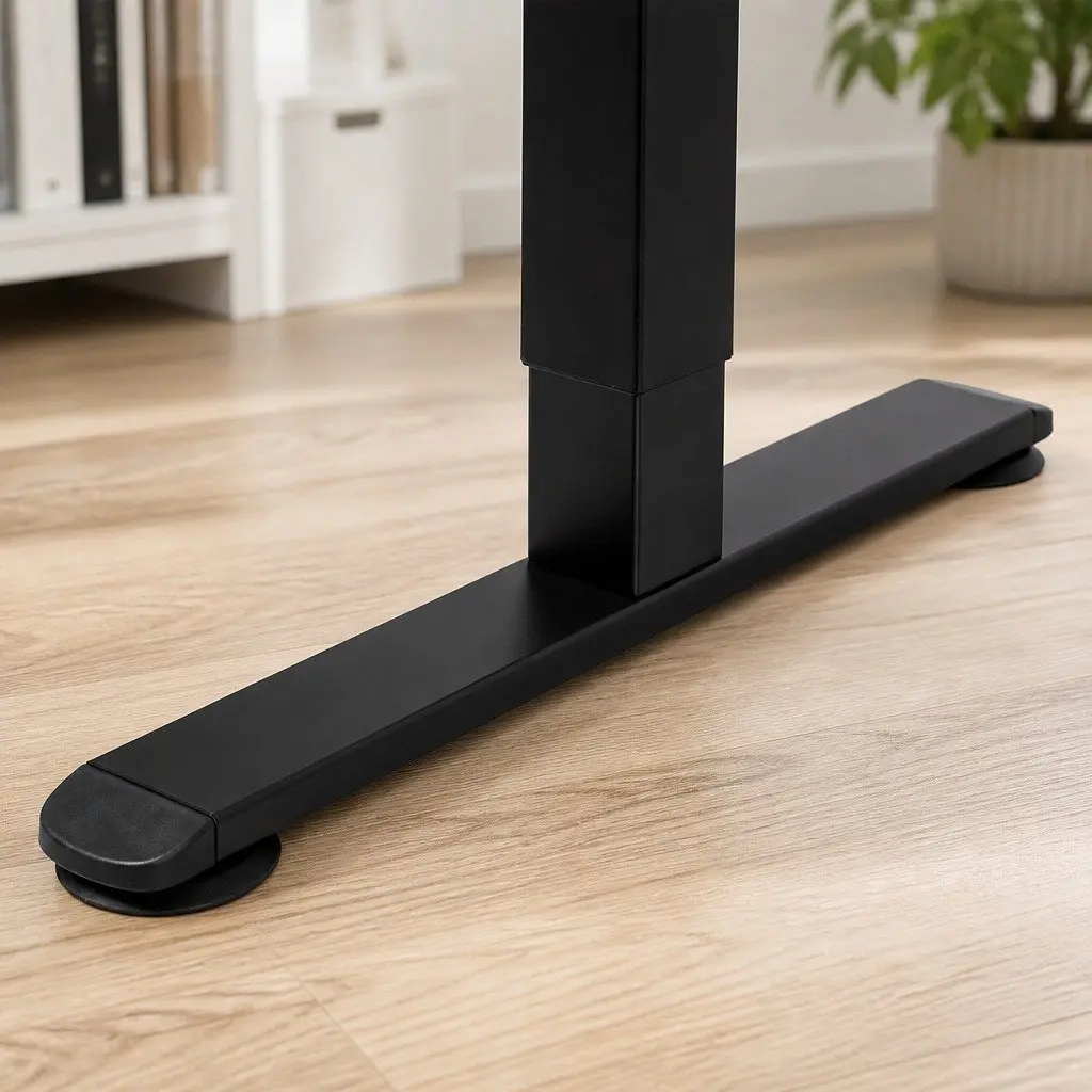 Electric Standing Desk Frame Dual Motor Height Adjustable Black Steel