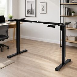 Electric Standing Desk Frame Single Motor Height Adjustable Office Workstation