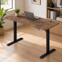 Electric Standing Desk Height Adjustable 140cm Sit Stand Computer Desk Home