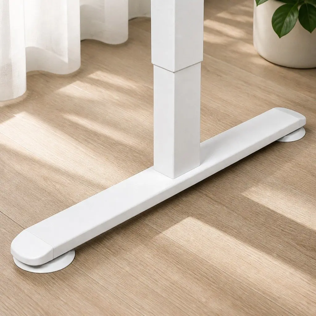 Motorised Standing Desk Height Adjustable Frame 120cm White Electric Office