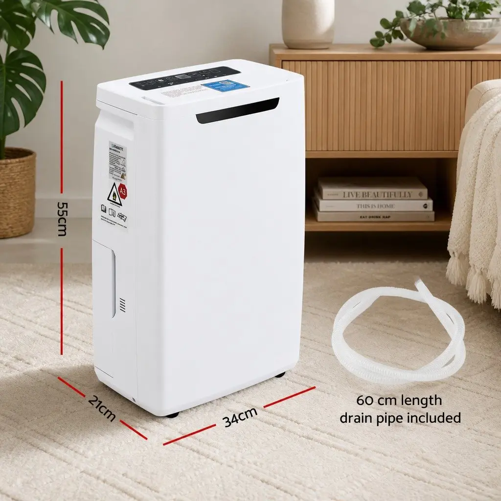 Dehumidifier 16L/Day Portable Air Dryer Moisture Absorber 5.5L Tank White