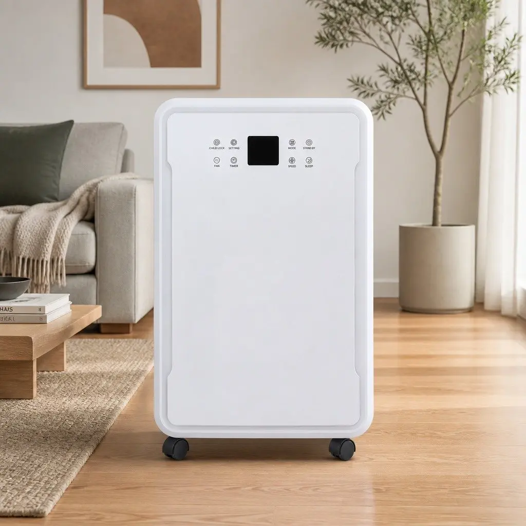 Dehumidifier 50L/Day Large Room Air Dryer White