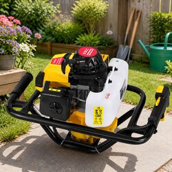 Post Hole Digger Engine 63CC Petrol Motor Yellow Single Cylinder 2-Stroke