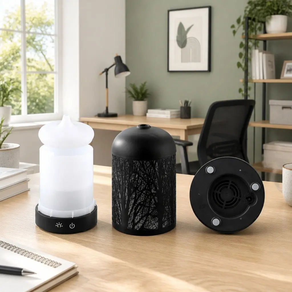 Aroma Diffuser Ultrasonic Humidifier Night Light 160ml Black