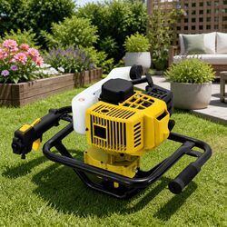 65cc Petrol Post Hole Digger Motor Engine Gearbox Only Power Tool Yellow