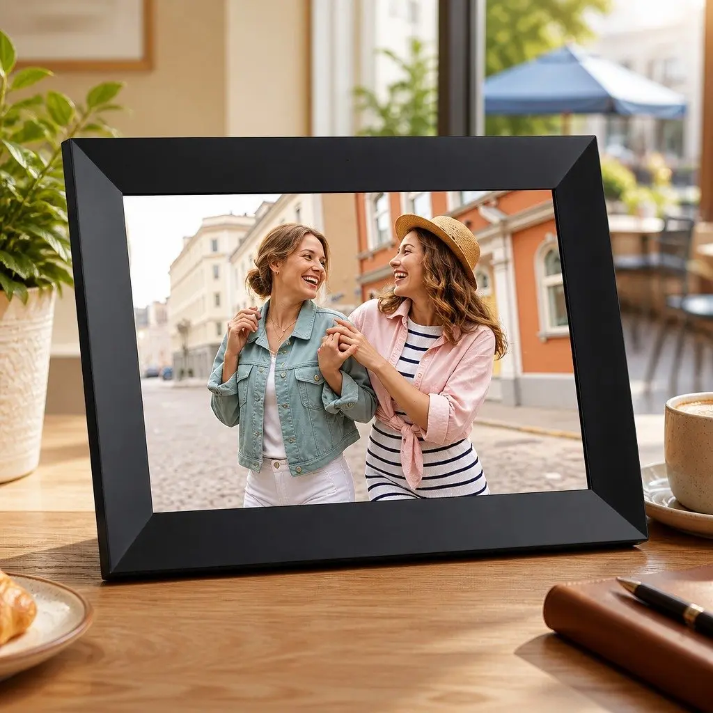 Digital Photo Frame WiFi Touch Screen 10.1 Inch Black