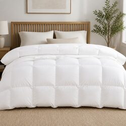 Duck Down Feather Quilt Super King 200GSM Lightweight Breathable Bedding Doona