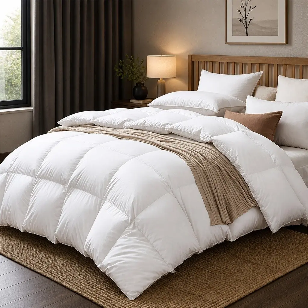 Goose Down Quilt Queen All Season 500GSM Lightweight Breathable Doona Bedding