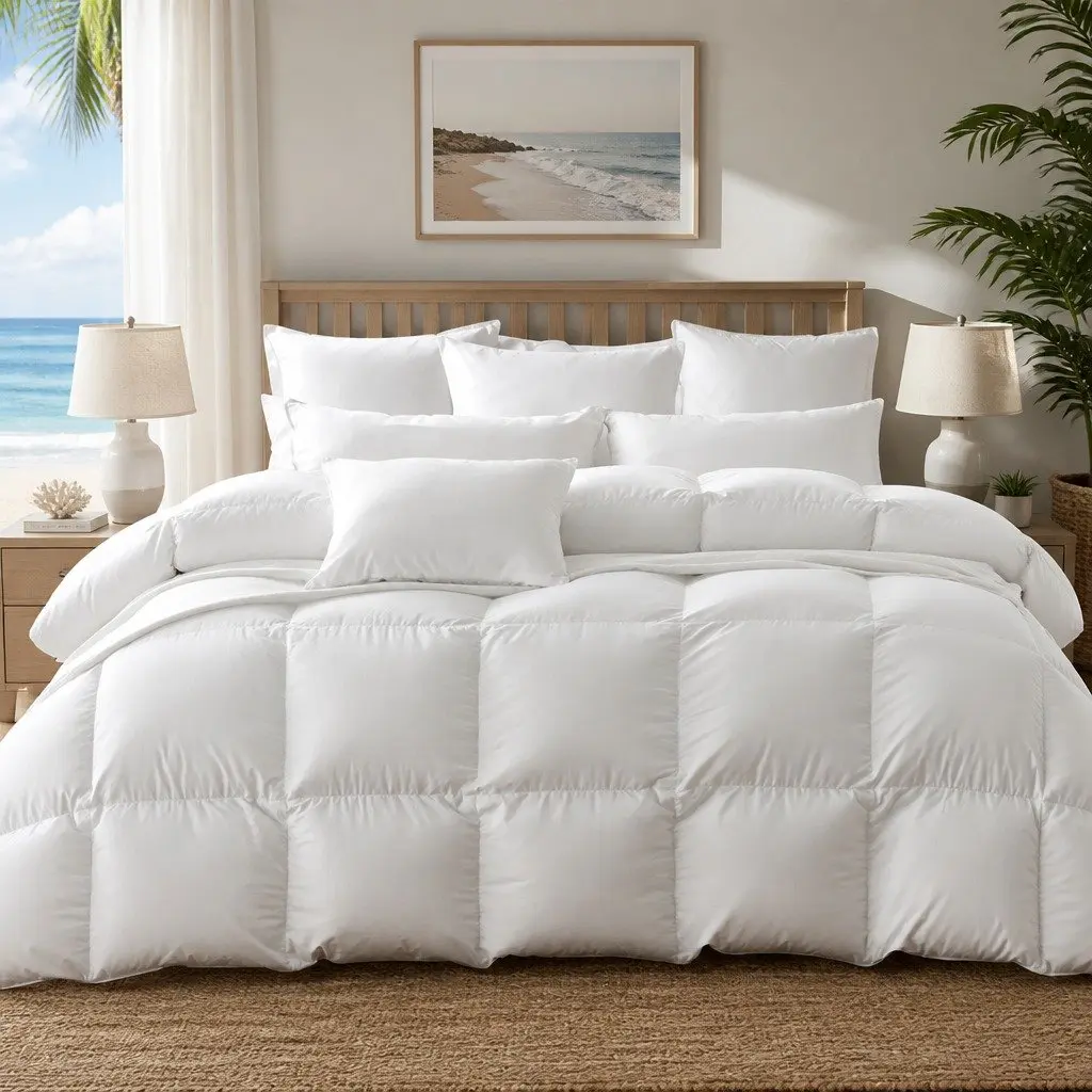 Goose Down Quilt Queen All Season 500GSM Lightweight Breathable Doona Bedding