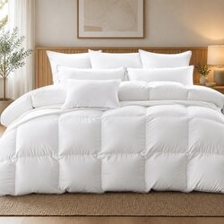 King Single Goose Down Quilt 500GSM All Season Lightweight Breathable Doona