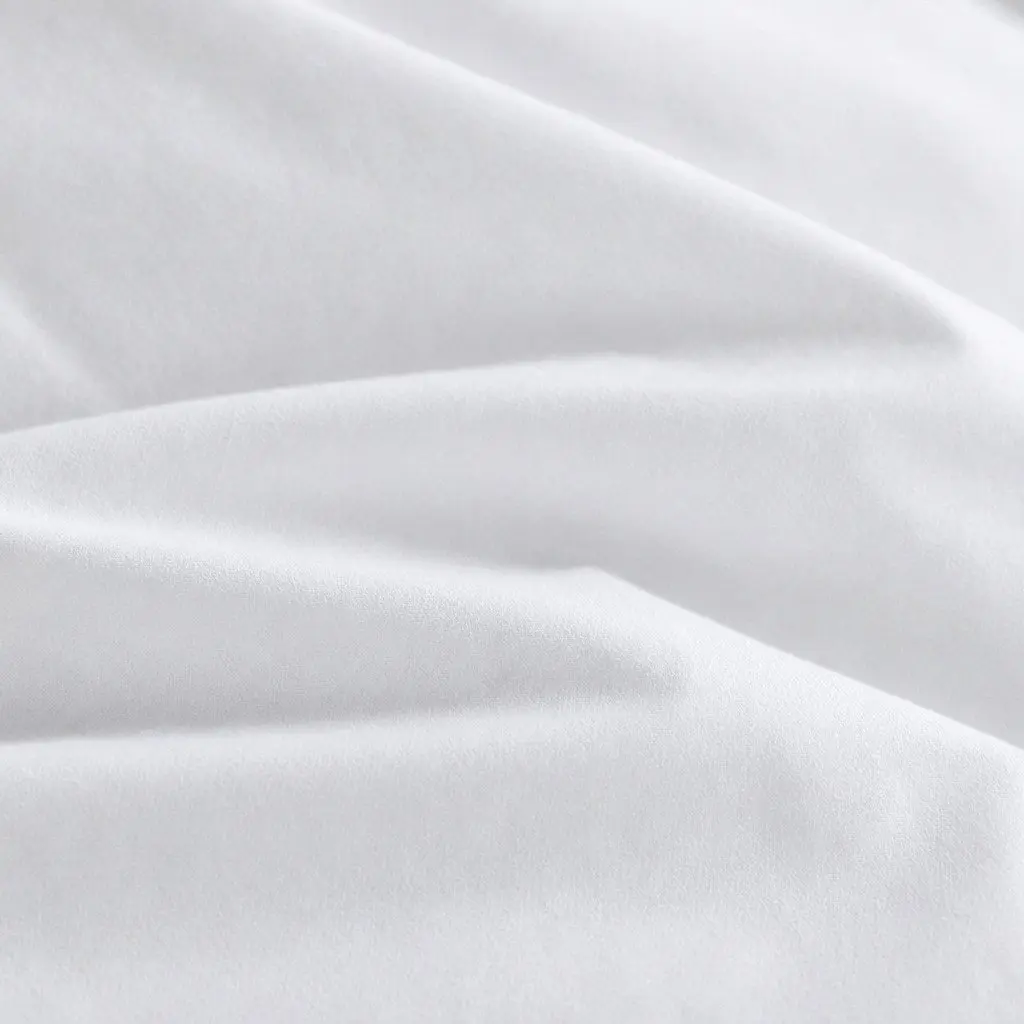 Goose Down Feather Quilt Lightweight Breathable Super King White Cotton Cover