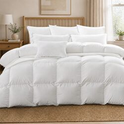 Queen Goose Down Feather Quilt 700GSM All Season Warm Doona Bedding