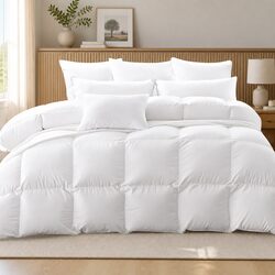 King Single Goose Down Quilt 700GSM All Season Doona Diamond Baffle Lightweight