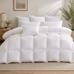 Goose Down Feather Quilt Super King Bed Doona All Season Warm Bedding