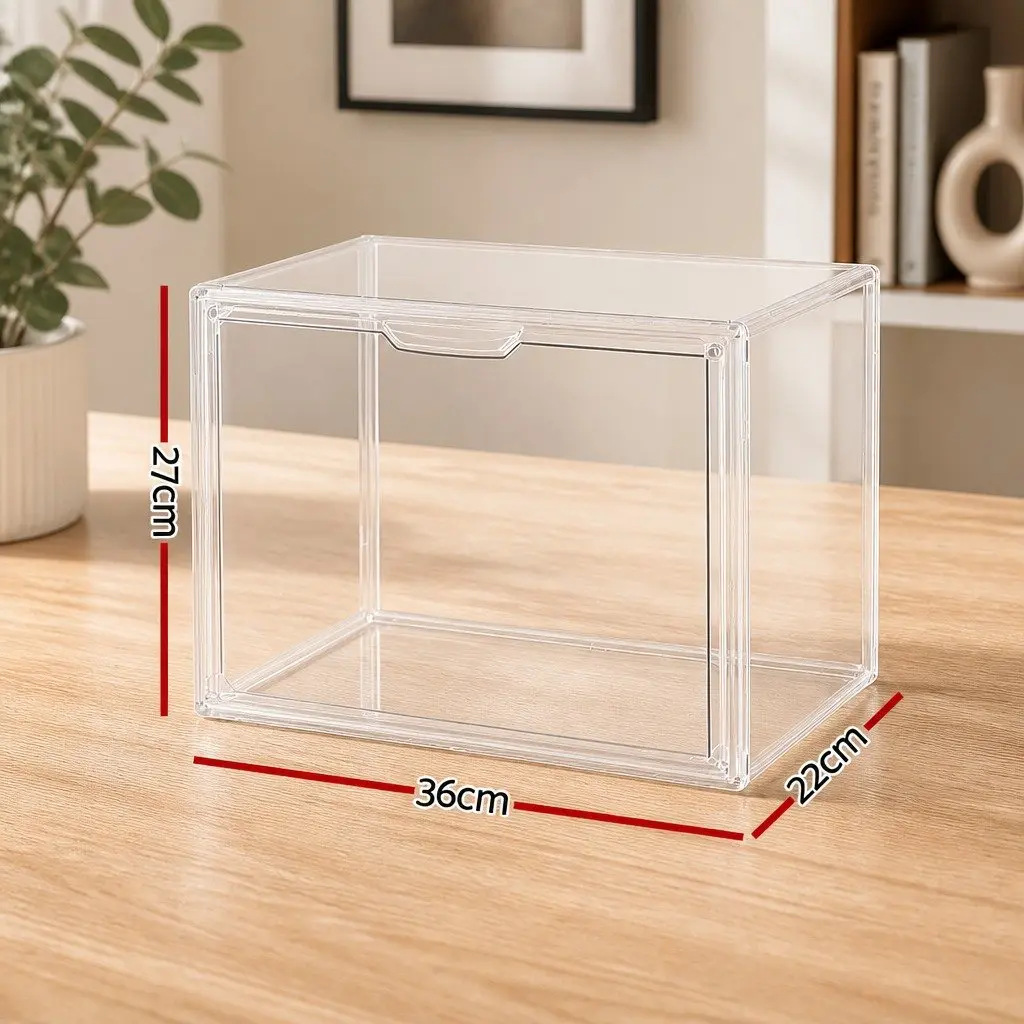 Acrylic Display Case Dustproof Protection Box for Collectibles Figures 36cm L x 22cm W x 27cm H Transparent