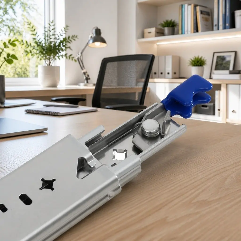 Heavy Duty Drawer Slides Full Extension Locking 750-1500mm Silver
