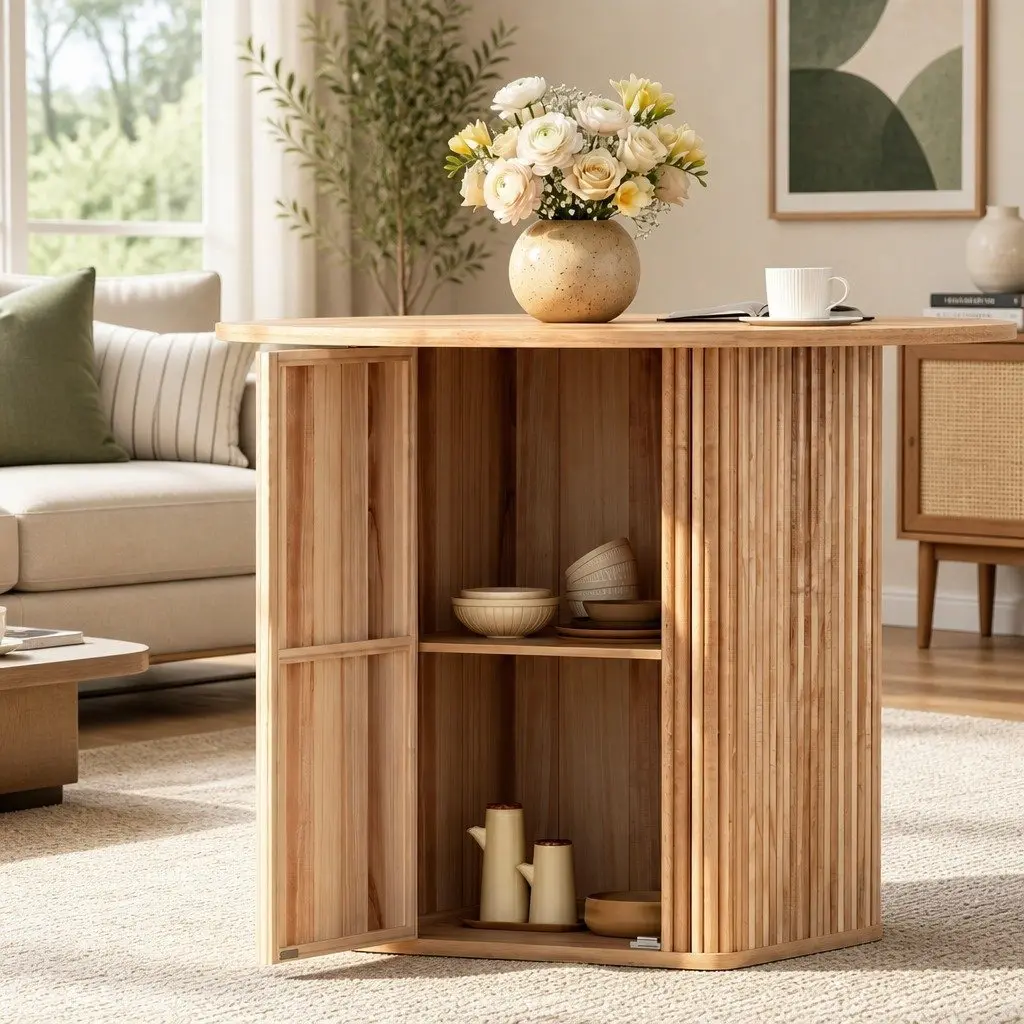4-Seater Dining Table and Chair Set Square 100cm Pine Wood Kitchen Furniture