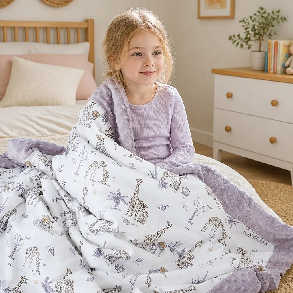 Kids Padded Blanket Soft Cotton Bamboo Hypoallergenic 2.5 Tog Gentle on Sensitive Skin