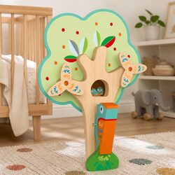 Wooden Wall Toy Busy Woodpecker Knocker Baby Kids Nursery Crib Activity Toy