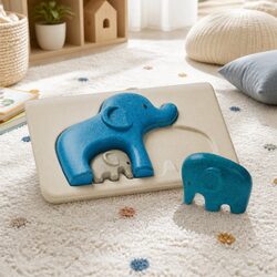 Elephant Puzzle for Kids 18M+ Fine Motor Skills Problem Solving Wooden Toy