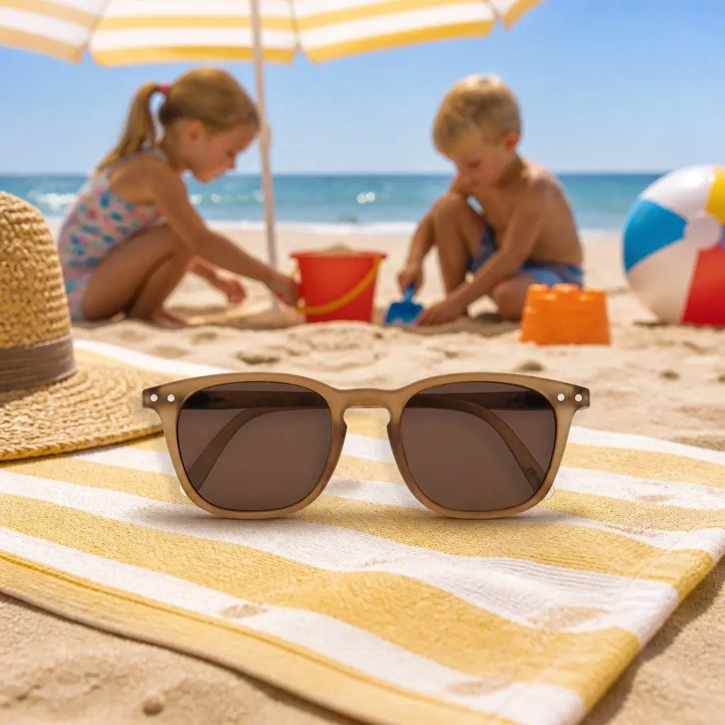 Kids Sunglasses UV Protection Lightweight Rectangular Frame Unisex for Children 3-10 Years Old