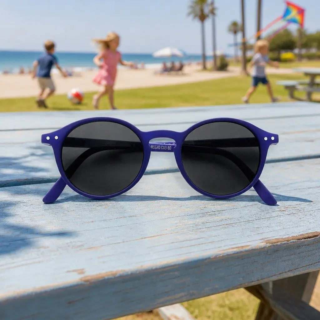 Kids Sunglasses UV Protection Rounded Frame Lightweight Unisex 5-10 Years