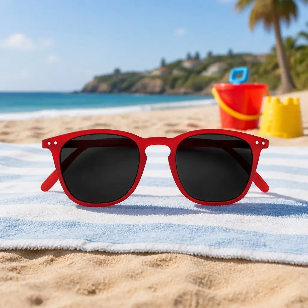 Kids Sunglasses UV Protection Rectangular Frame Lightweight Flexible Polycarbonate for Ages 3 to 10
