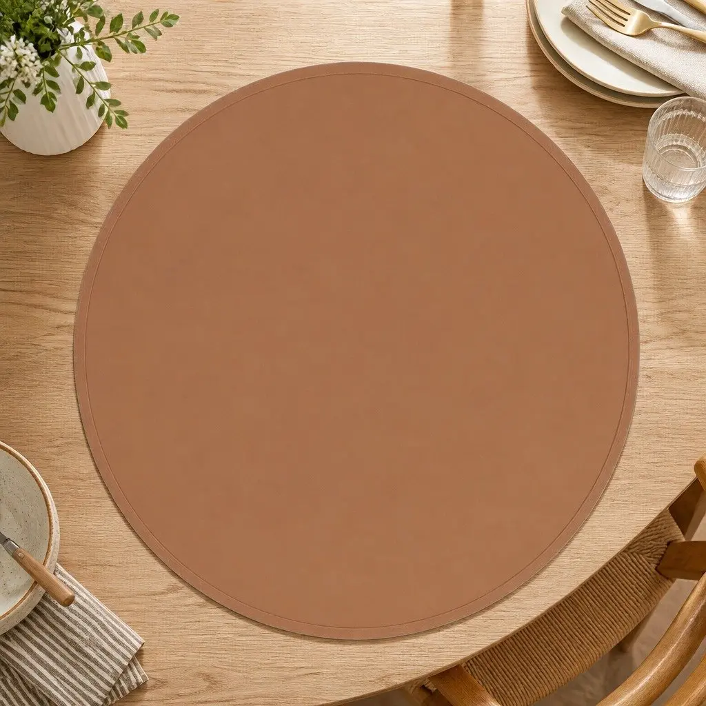 Round Silicone Placemat Non-Slip 38cm Navy
