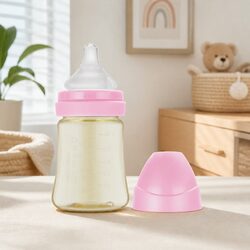 Newborn Feeding Bottle 200ml Anti-Colic Stage 0 Nipple Wide Neck Easy Clean