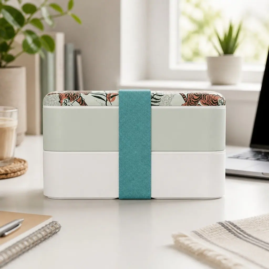 Lunch Bento Box 1L Airtight Food Container Compartment Meal Prep Portable