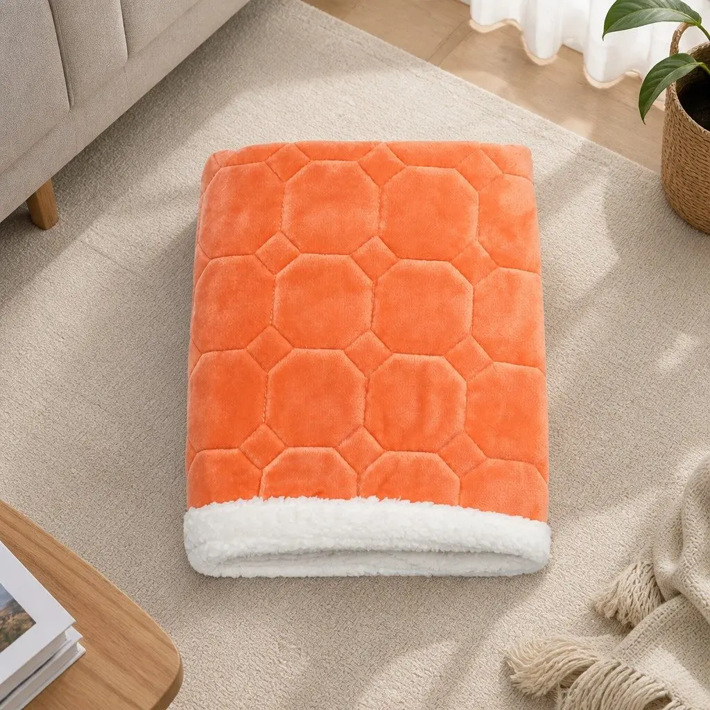 Soft Play Mat Cushioned 60x120cm Orange Portable Indoor Kids Floor Yoga Exercise