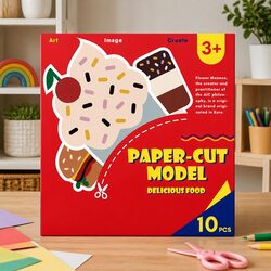 Children's Paper Cutting Craft Kit with Scissors Template Creative Activity