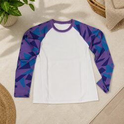 Kids Purple Long Sleeve Sports Top Active Wear Breathable Moisture-Wicking