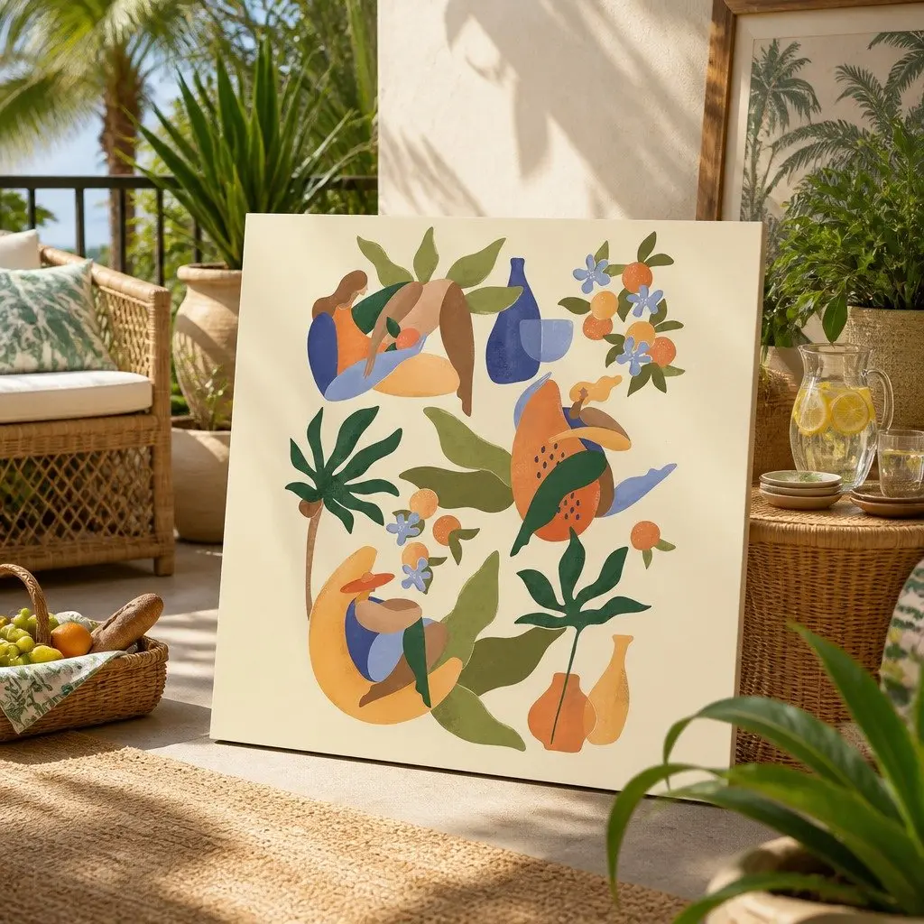 Medium Reusable Shopping Bag Maggie Stephenson Cabana Pattern Recycled Plastic