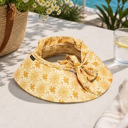 Kids Sunflower Sunhat Wide Brim Lightweight Adjustable Chin Strap Outdoor