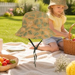 Kids Reversible Bucket Hat Explorer Wide Brim UPF50+ Sun Protection Adjustable