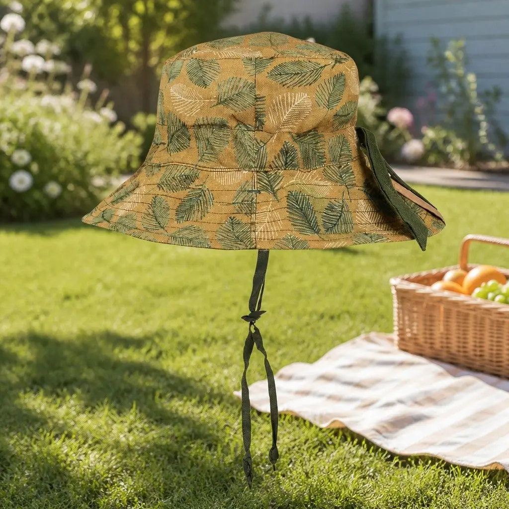 Kids Reversible Bucket Hat UPF50+ Sun Protection Wide Brim Explorer Style M