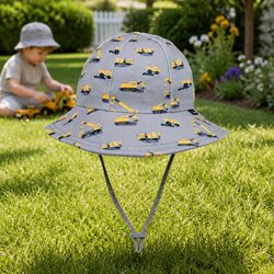 Toddler Bucket Hat Sun Protection UPF50+ Soft Brim Baby Pram Carrier Hat