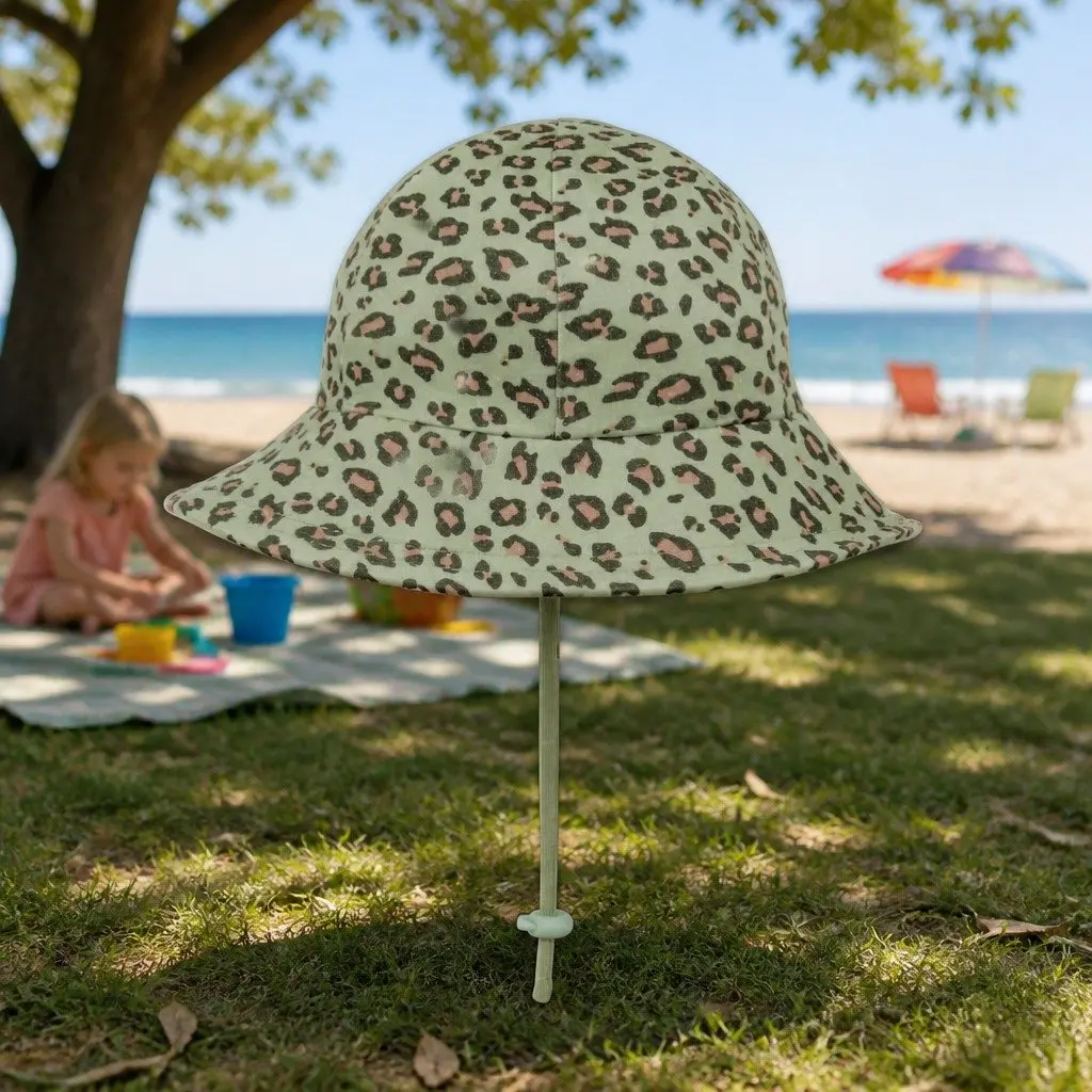 Toddler Bucket Hat Leopard S Sun Protection UPF50+ Baby Pram Carrier Soft Brim