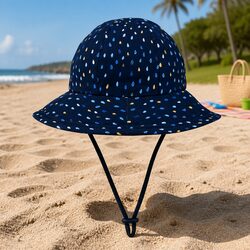 Toddler Bucket Sun Hat Soft Flexible Brim UPF50+ Baby Pram Carrier Hat XS