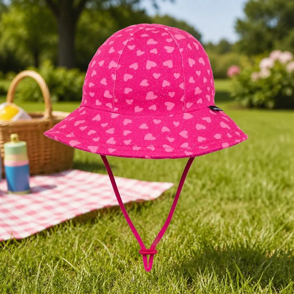 Toddler Bucket Hat Sun Protection UPF50+ Baby Pram Carrier Soft Flexible Brim