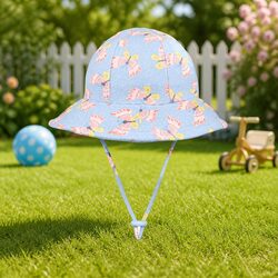Toddler Bucket Hat Butterfly XS Baby Sun Protection Soft Flexible Brim Chin