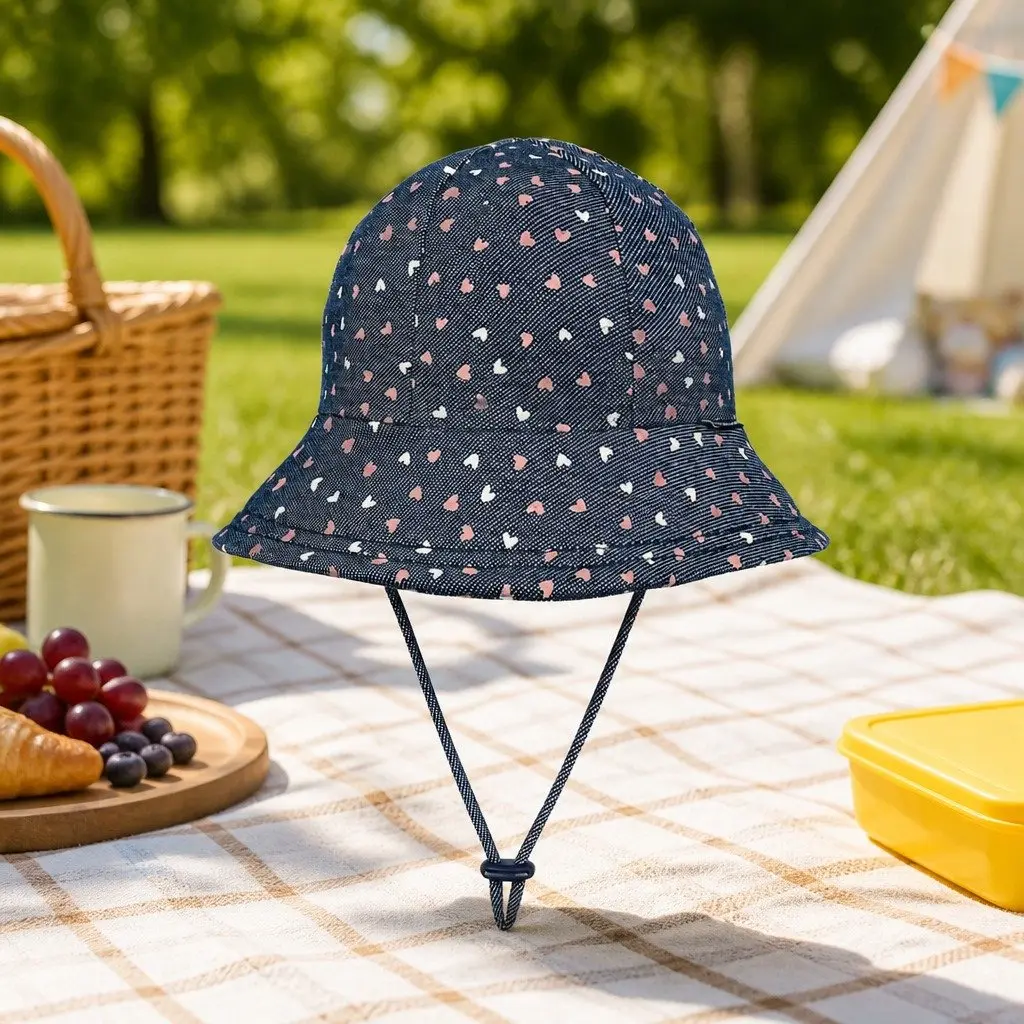 Toddler Bucket Hat Sun Protection UPF50+ Soft Flexible Brim Baby Pram Carrier