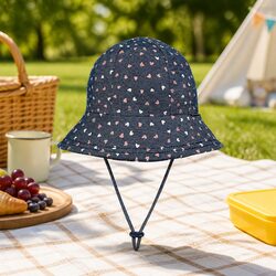 Toddler Bucket Hat Sun Protection UPF50+ Soft Flexible Brim Baby Pram Carrier