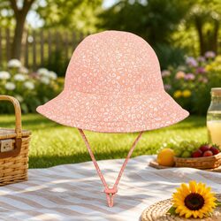 Toddler Bucket Hat Soft Flexible Brim UPF50+ Sun Protection Baby Pram Carrier